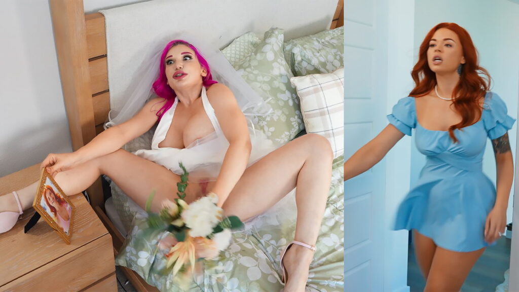 ¡Deja de controlar tu coño con mi ramo de bodas!