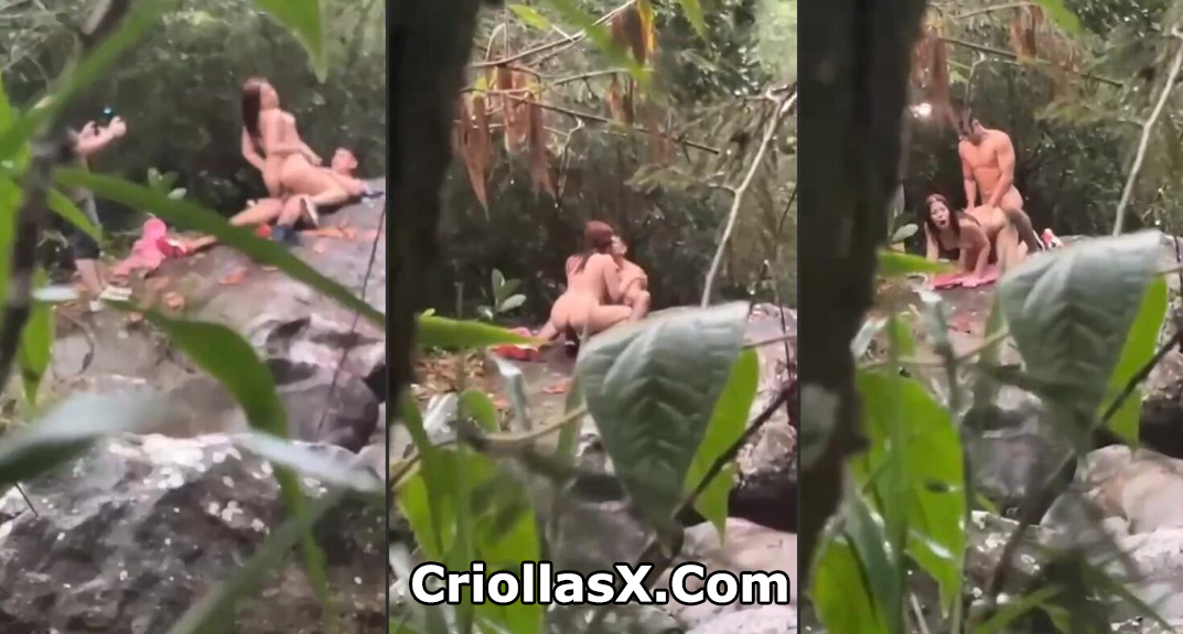 Pareja colombiana pillados en el rio grabando escena porno para onlyfans Colombia