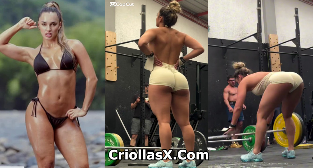 aleja Martínez colombiana del desafio caracol en el GYM muy sexy