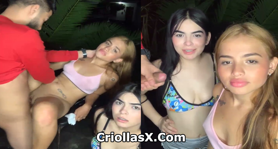 Dos colombianas en trio porno en patio de la casa – Porno Colombiano