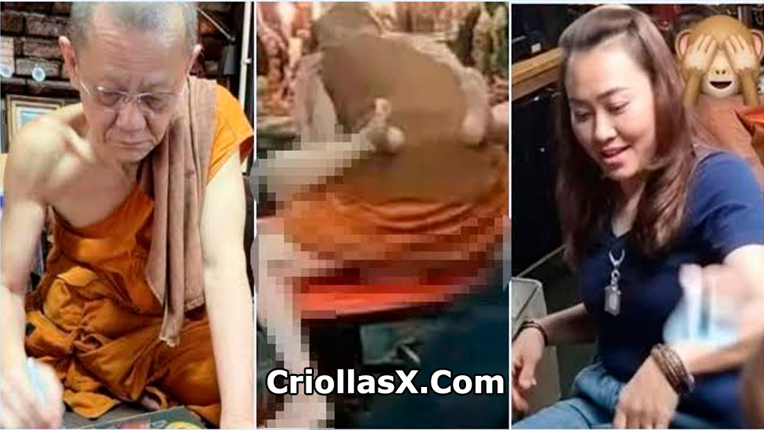 monje budista tiene sexo pillado por camara de seguridad viral en tailandia