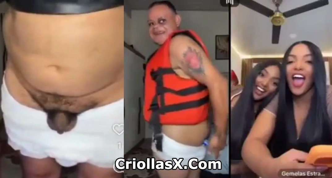 Urias Lobo se mete algo por el culo en vivo con las Gemelas Estrada colombianas