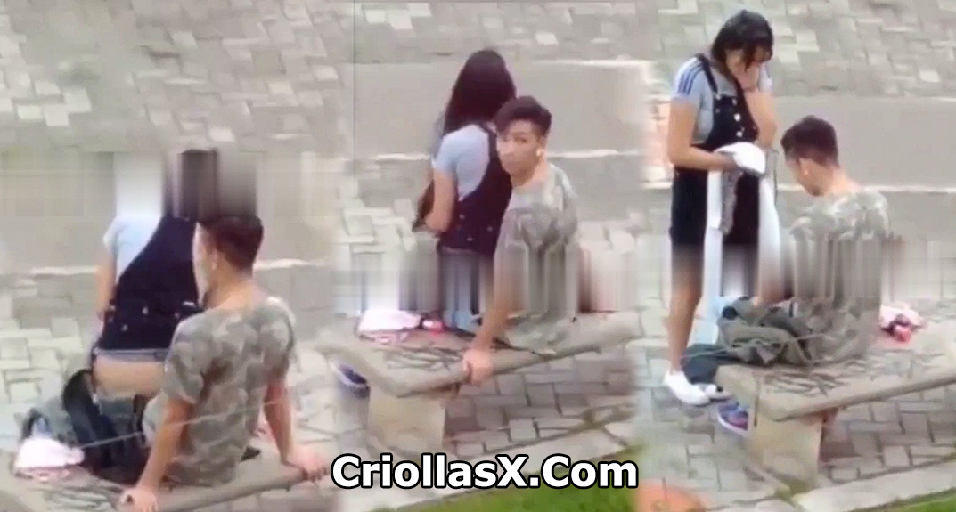 Pareja Colombiana sorprendida teniendo sexo en un parque de Bogota